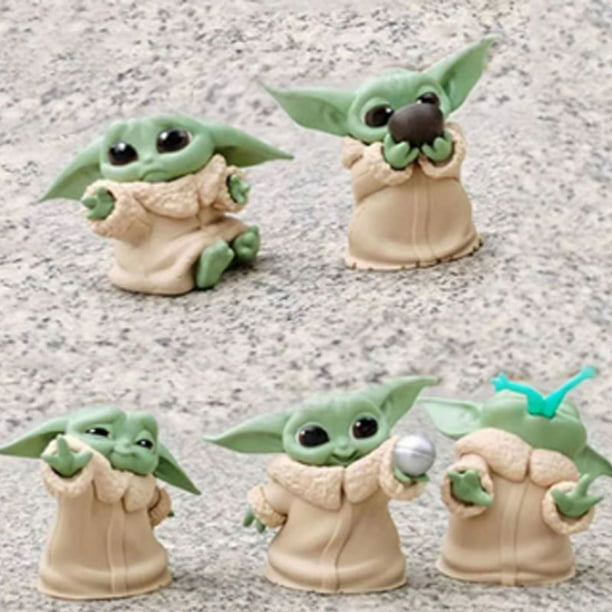 1/5pcs Wars Mandalorian Baby Yoda Mini Action Figure Mini Toys Doll With Box